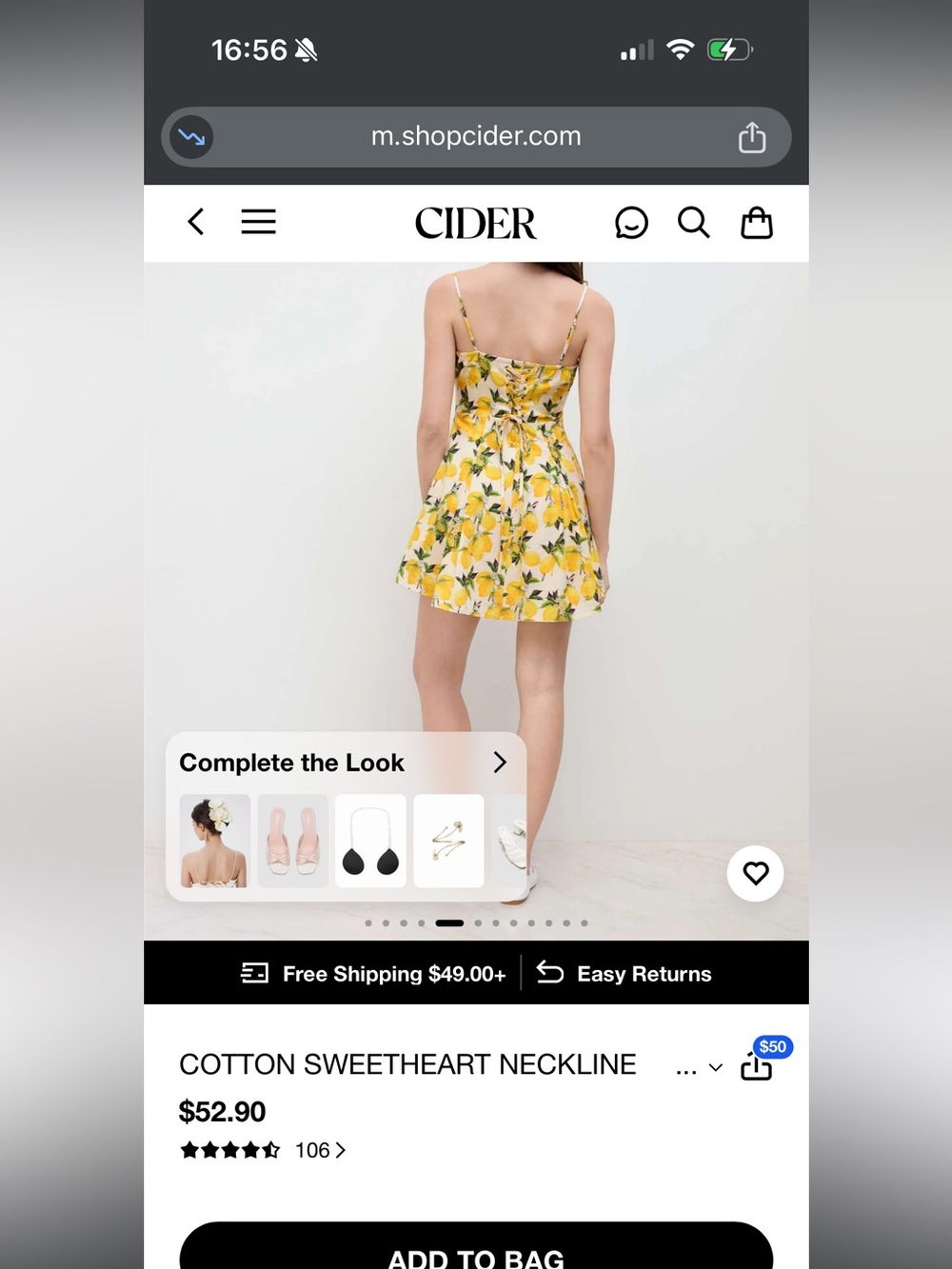 Lemon print mini dress - Picture 3 of 15